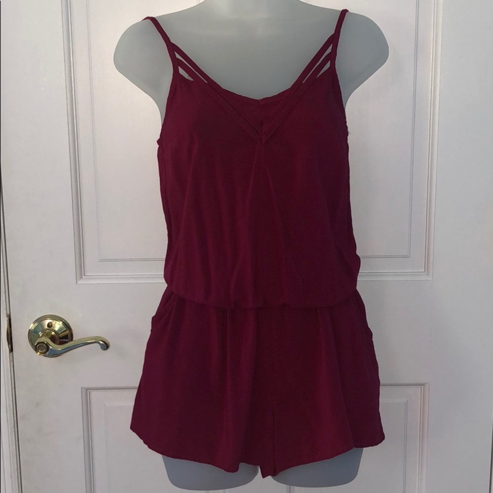 Express Maroon Romper
